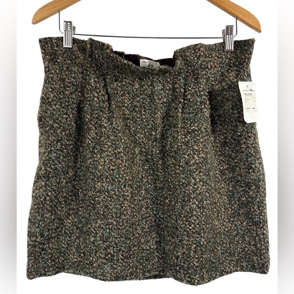 NWT Milly Boucle Wool Mohair Tweed Knit Mini Skirt Size 10